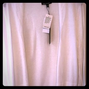 White Cable and gauge knit cardigan size Large